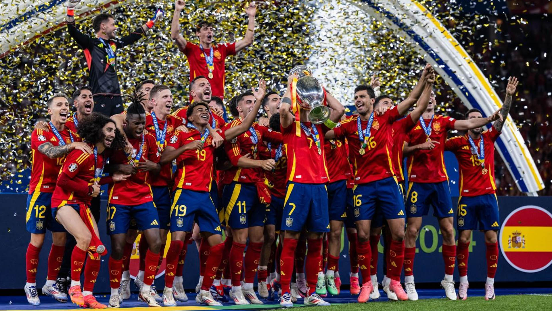 UEFA Euro Cup stadium and city skyline at night